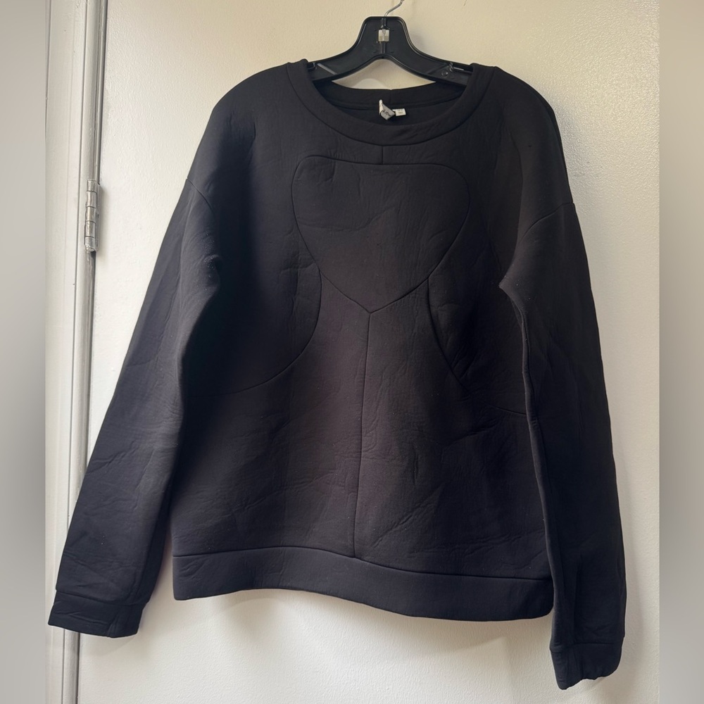 & Other Stories Black Scuba Pullover Sweatshirt